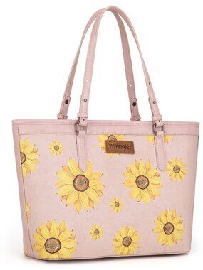 Wrangler by Montana West Tote Handbag Women's Summer Sunflower Purse Tote Pink